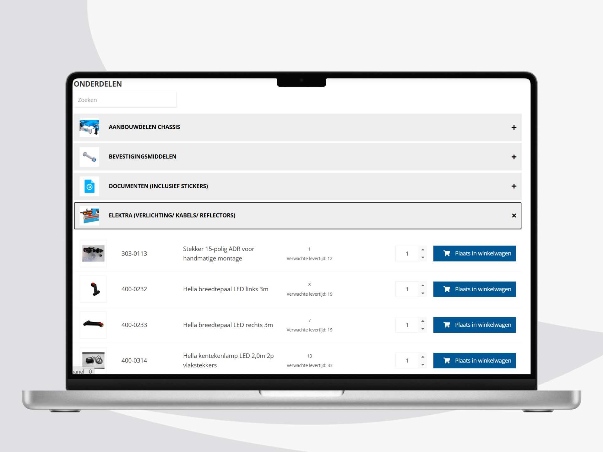 Bill of Material overzicht