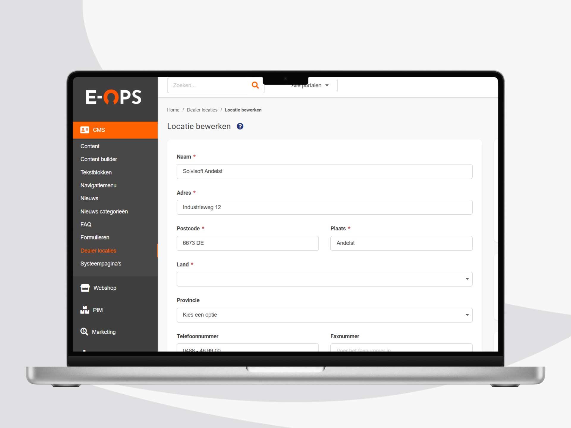e-ops-aanpassen