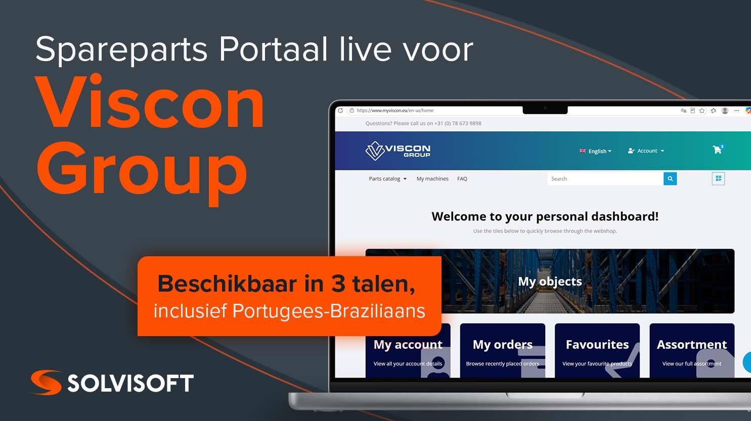 Het nieuwe Spareparts Portaal van Viscon is live
