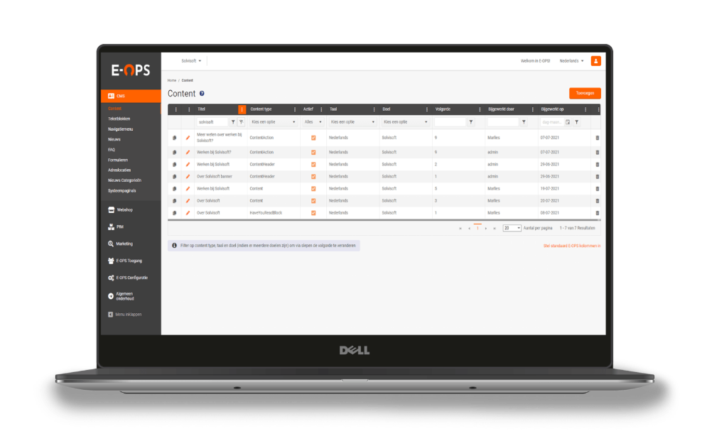 Ontdek ons E-OPS CMS en laat jouw omzet ook groeien