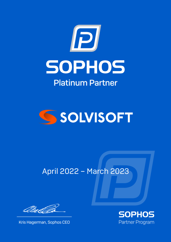 Platinum partner Sophos Solvisoft